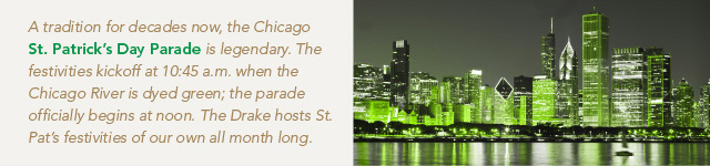 the drake hosts st. patrick's day festivities