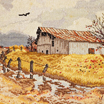 Farm Background Cross Stitch