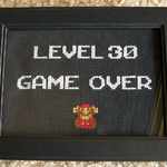 Level 30 Game Over Cross Stitch