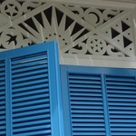 Blue Shutters and Fretwork