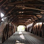 Inside covered bridge