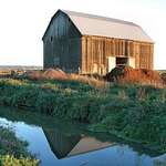 Barn Reflections at Sundown