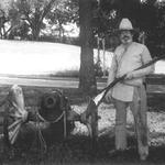 Bill in his Buckskins with Cannon
