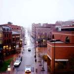 brick city in fog