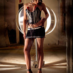 Elizabeth modeling Ceramic Corset by Nicole Moan
