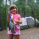 Jamie with Bluegills