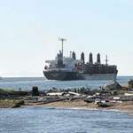 Huge Vessel Departing BC