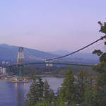 Lions Gate Bridge-dusk- from Prospect Point