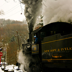 Locomotive Leaves Depot