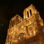 notre dame at night, paris