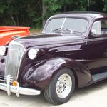 purple antique car