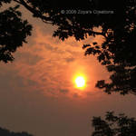 red orange sunrise