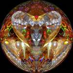 Reflective Heart & Cushion abstract