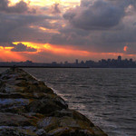 Breakwater at Sunset