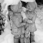 Snow Children & Dog (fountain & statue)