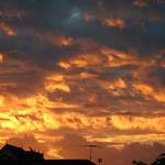                                                           Silloutte house sunset.