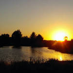 Sunset on the river