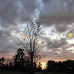 Full moon smiling